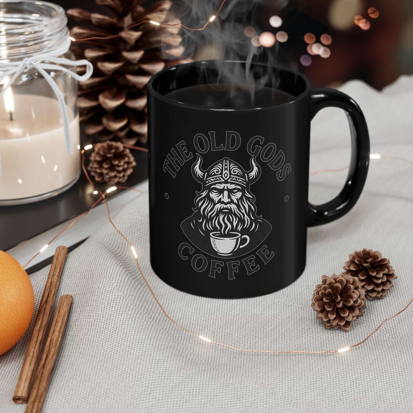 Black Mug | Norse Coffee Mug by The Old Gods Coffee